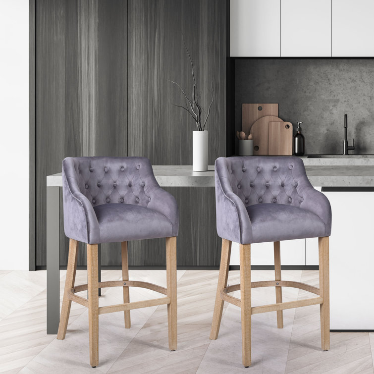 Rosdorf Park Jolies Modern Upholstered Bar Stools Counter Height